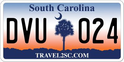 SC license plate DVU024