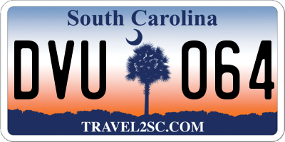 SC license plate DVU064