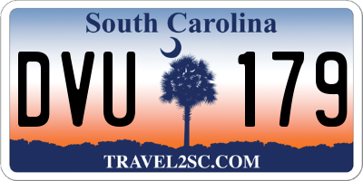 SC license plate DVU179