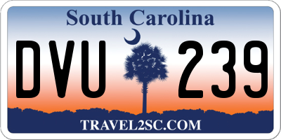 SC license plate DVU239