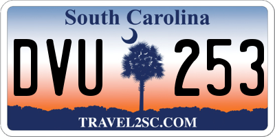 SC license plate DVU253