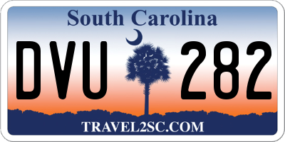 SC license plate DVU282
