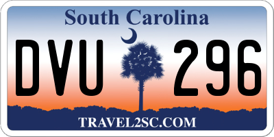SC license plate DVU296