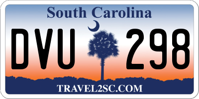 SC license plate DVU298