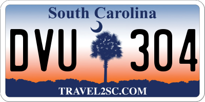 SC license plate DVU304