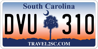 SC license plate DVU310