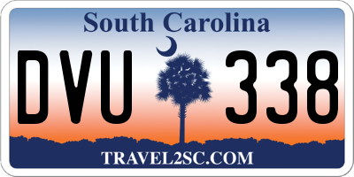 SC license plate DVU338