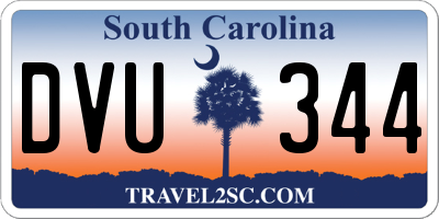 SC license plate DVU344
