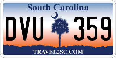 SC license plate DVU359