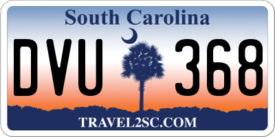 SC license plate DVU368