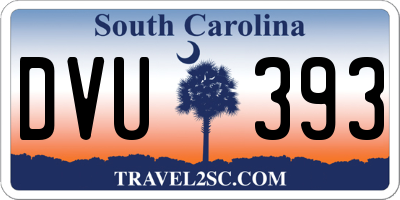 SC license plate DVU393