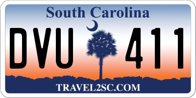 SC license plate DVU411