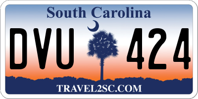SC license plate DVU424