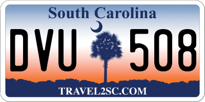 SC license plate DVU508