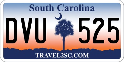 SC license plate DVU525