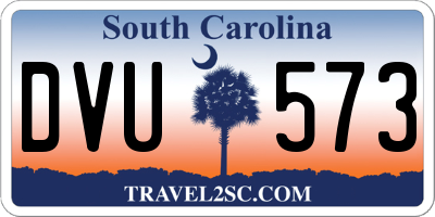 SC license plate DVU573