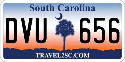 SC license plate DVU656
