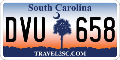 SC license plate DVU658