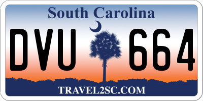 SC license plate DVU664
