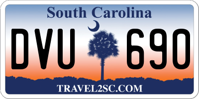 SC license plate DVU690