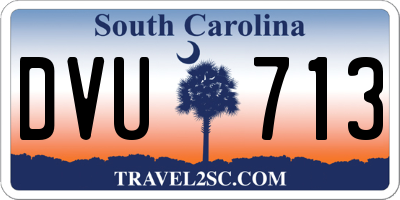 SC license plate DVU713