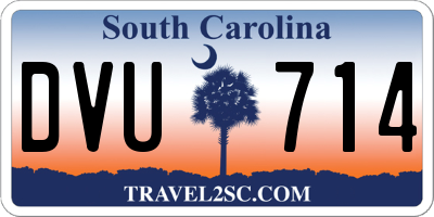 SC license plate DVU714