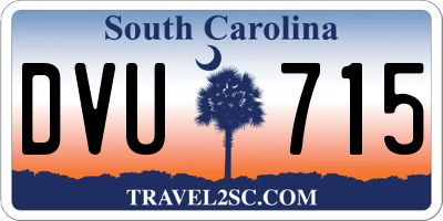 SC license plate DVU715