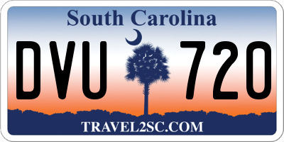 SC license plate DVU720