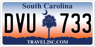 SC license plate DVU733