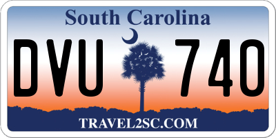 SC license plate DVU740