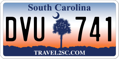 SC license plate DVU741