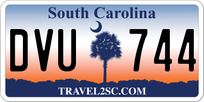 SC license plate DVU744