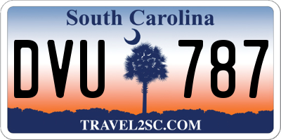 SC license plate DVU787
