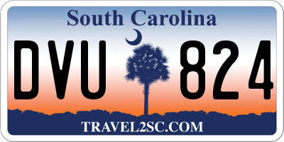 SC license plate DVU824