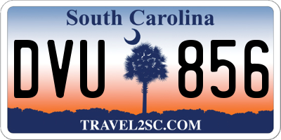 SC license plate DVU856