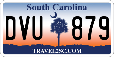 SC license plate DVU879