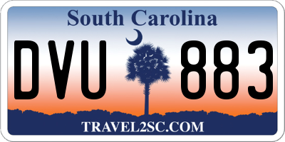 SC license plate DVU883