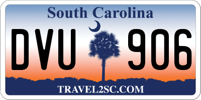SC license plate DVU906
