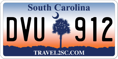 SC license plate DVU912