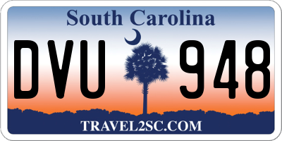 SC license plate DVU948