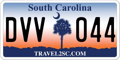 SC license plate DVV044