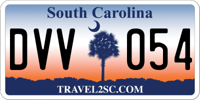 SC license plate DVV054