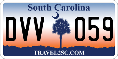 SC license plate DVV059
