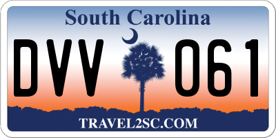 SC license plate DVV061