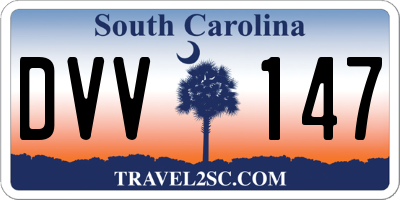 SC license plate DVV147