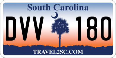 SC license plate DVV180