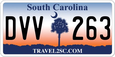 SC license plate DVV263