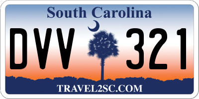 SC license plate DVV321