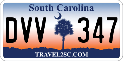 SC license plate DVV347