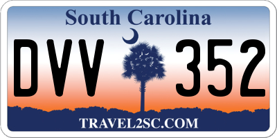 SC license plate DVV352